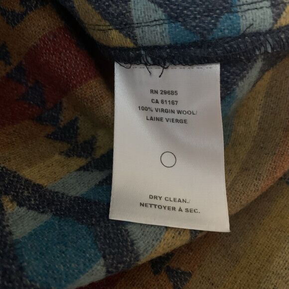 Pendleton Womens Jacquard Lodge Button L/S Shirt Sz S Colorful Aztec Virgin Wool - Picture 8 of 9
